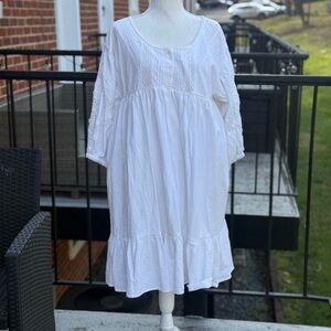 Meadows Artemisia White Cotton Dress - 100% One Size